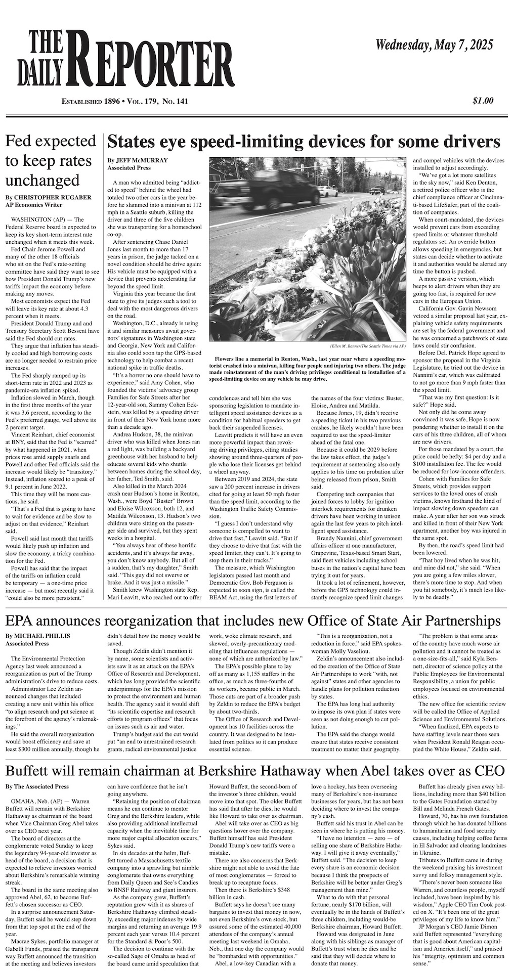 Wednesday, May 7, 2025