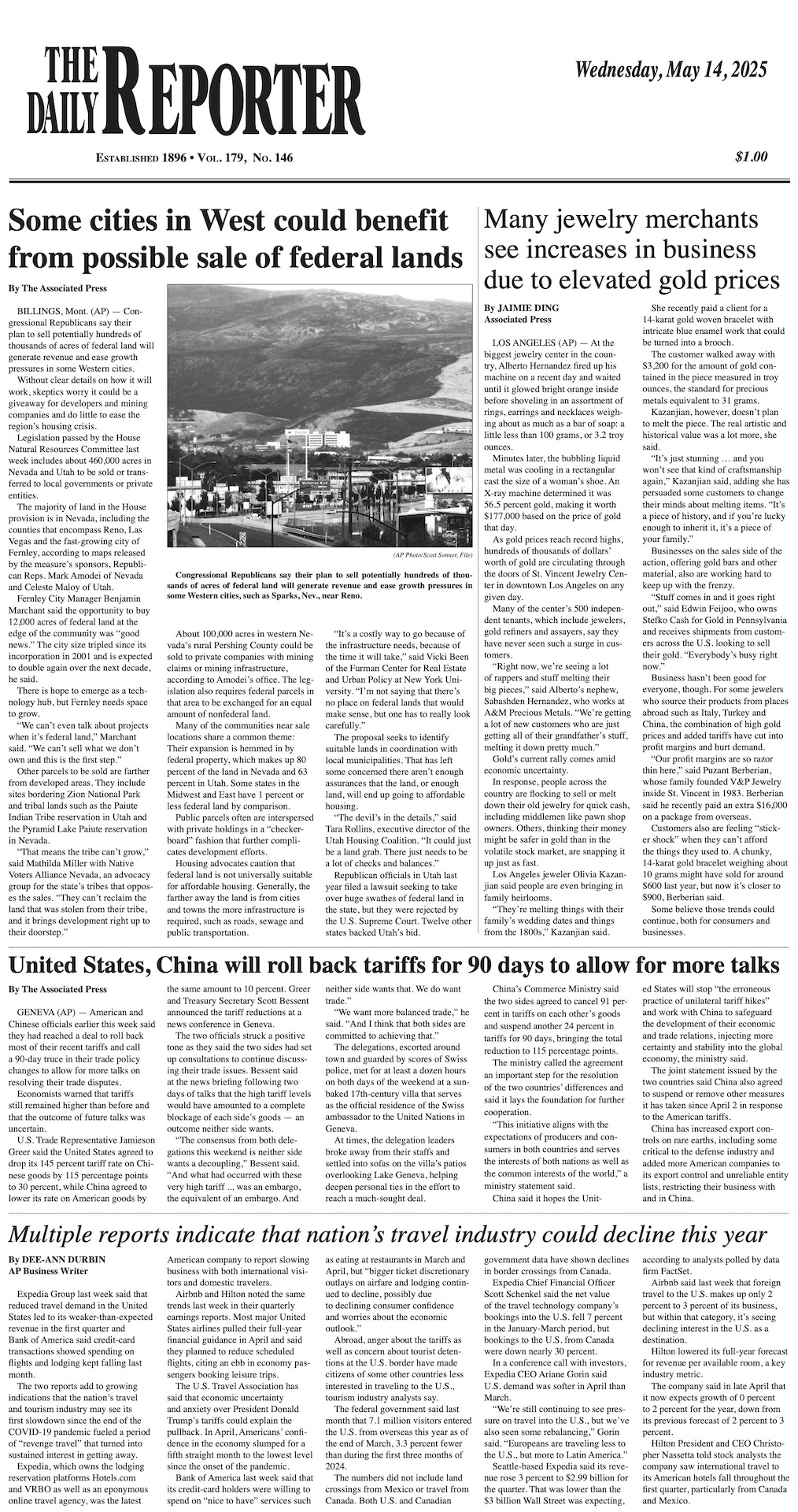 Wednesday, May 14, 2025