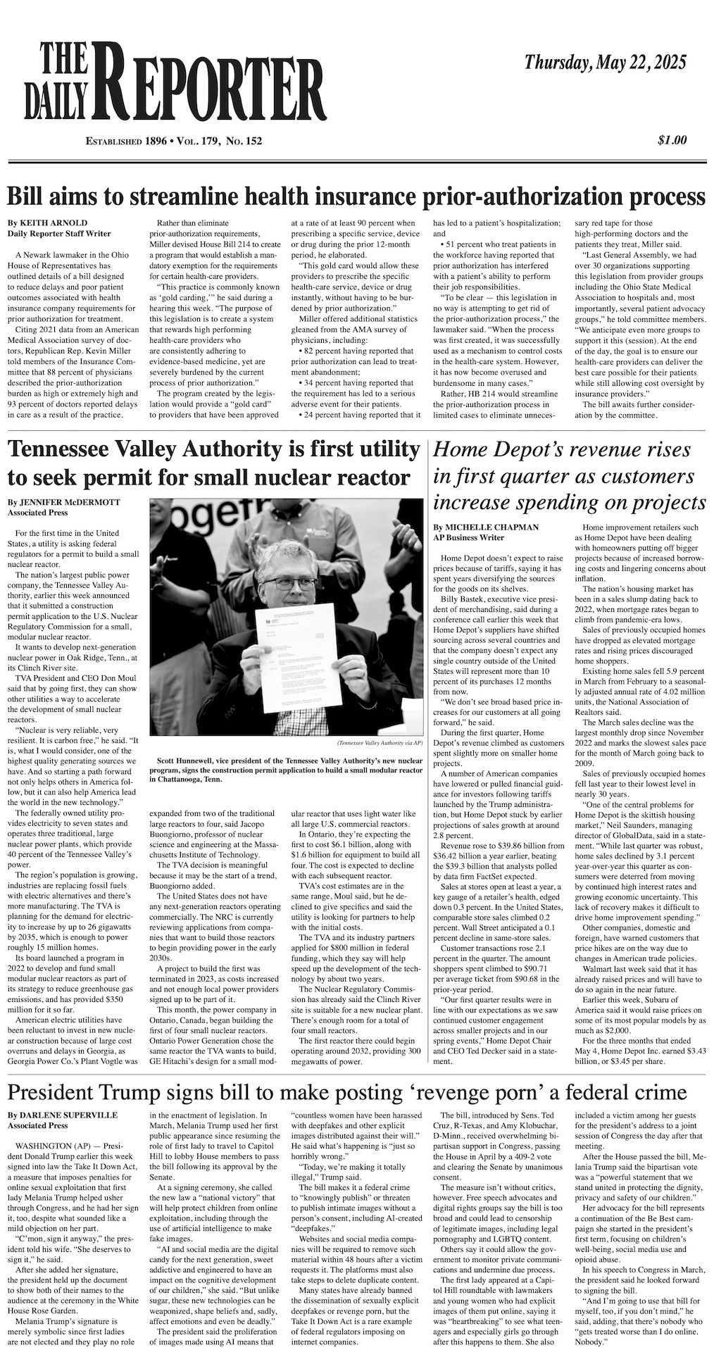 Thursday, May 22, 2025