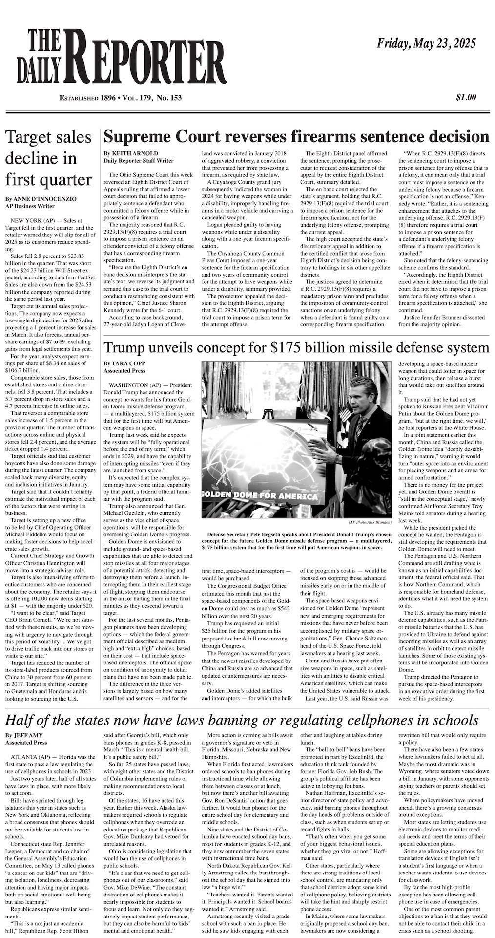 Friday, May 23, 2025
