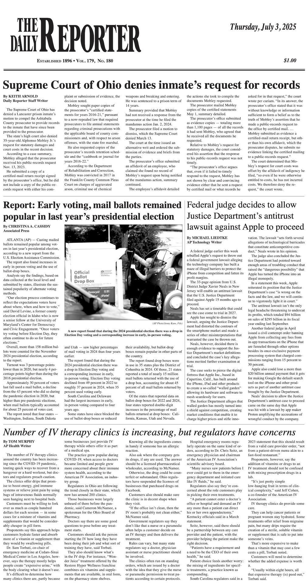 Thursday, July 3, 2025