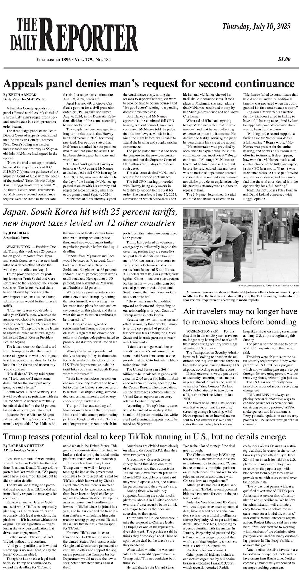 Thursday, July 10, 2025