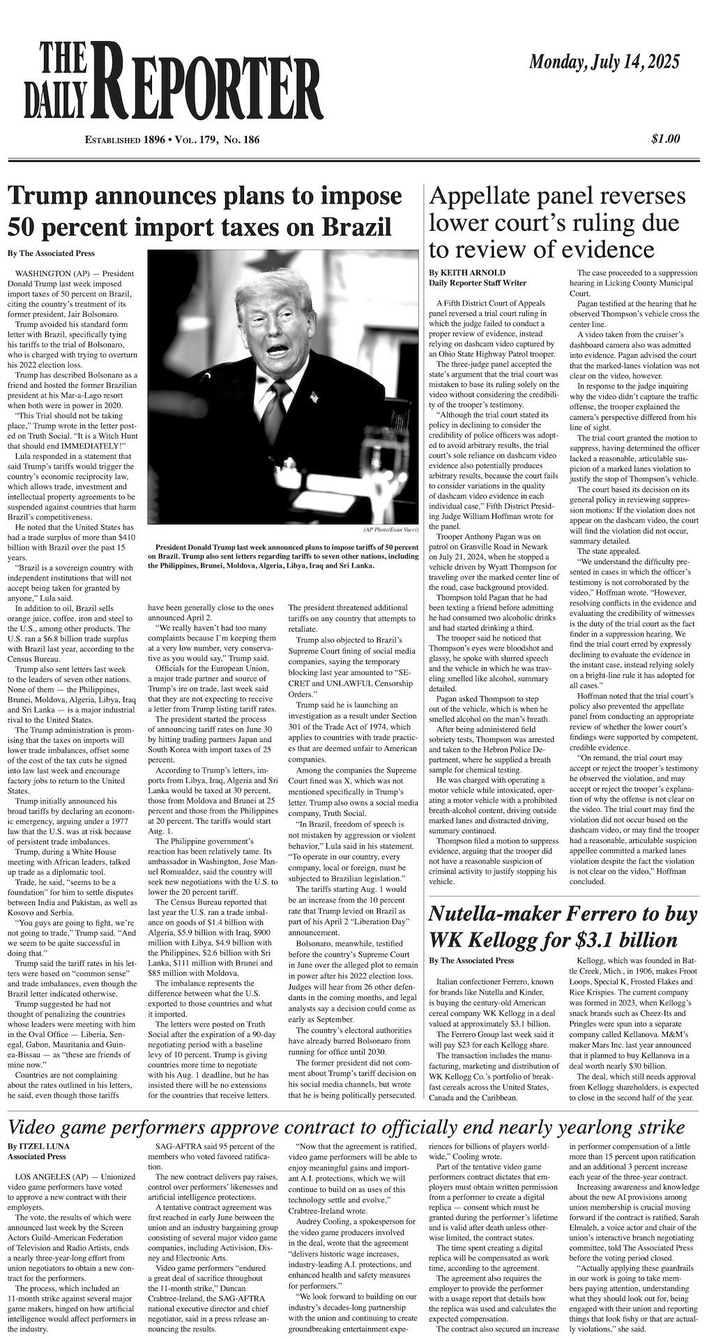 Monday, July 14, 2025