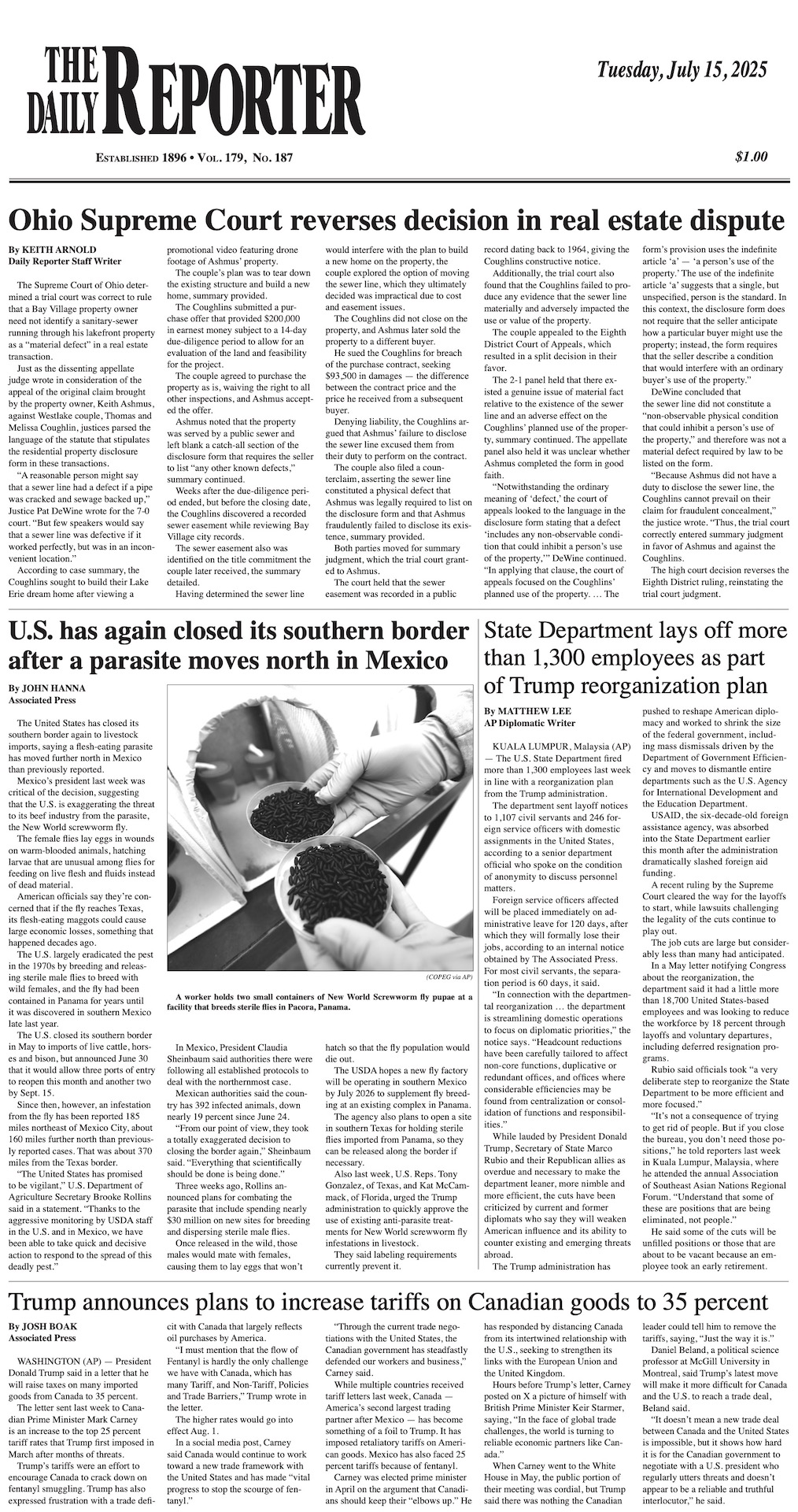 Tuesday, July 15, 2025