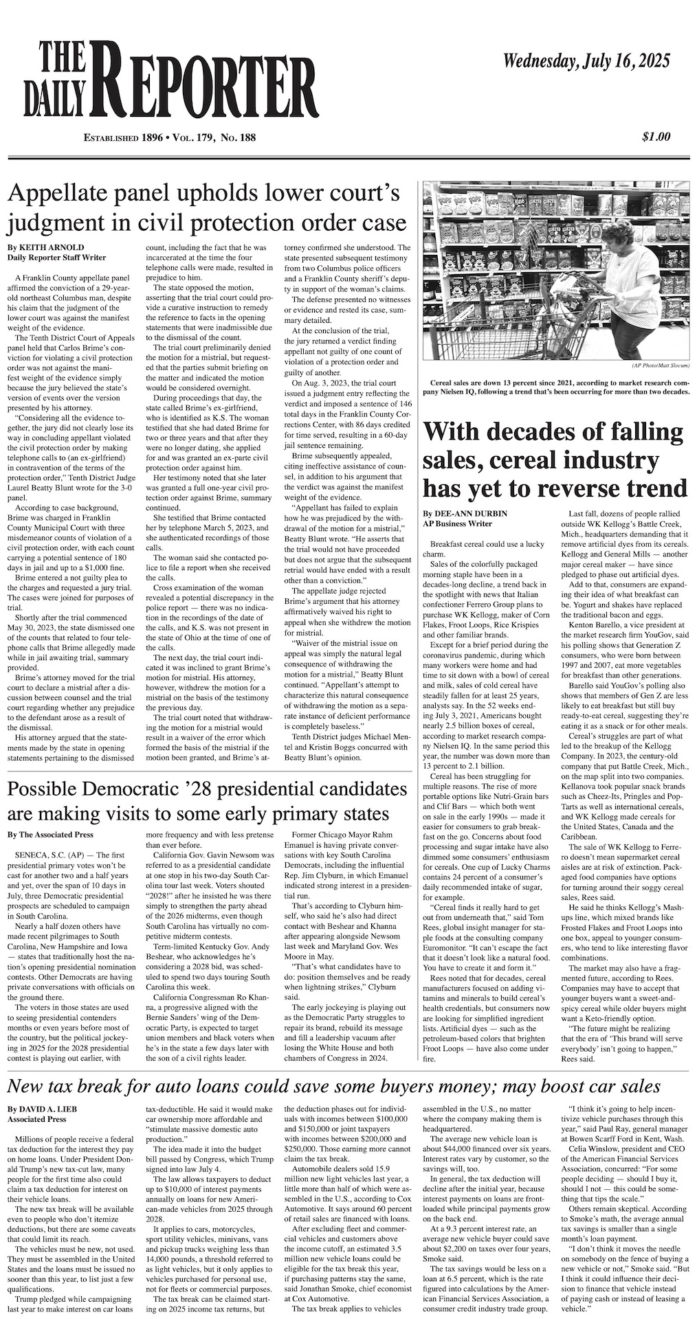 Wednesday, July 16, 2025