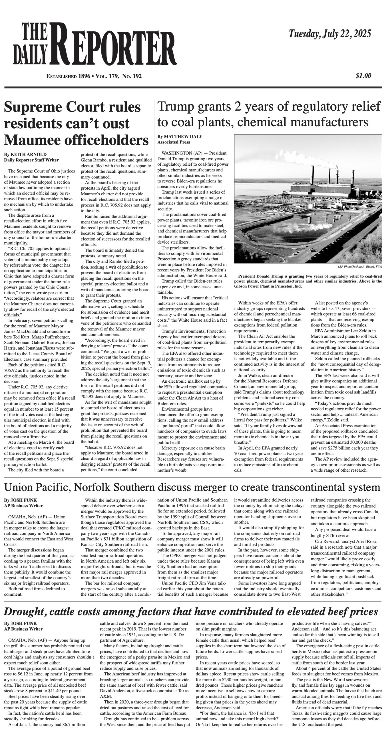 Tuesday, July 22, 2025