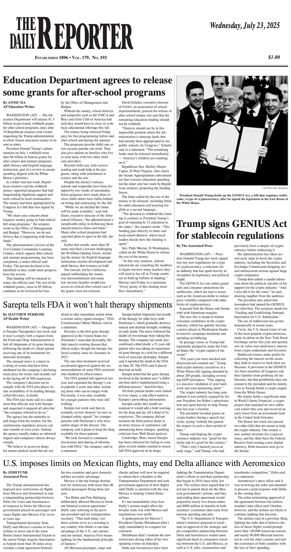 Wednesday, July 23, 2025