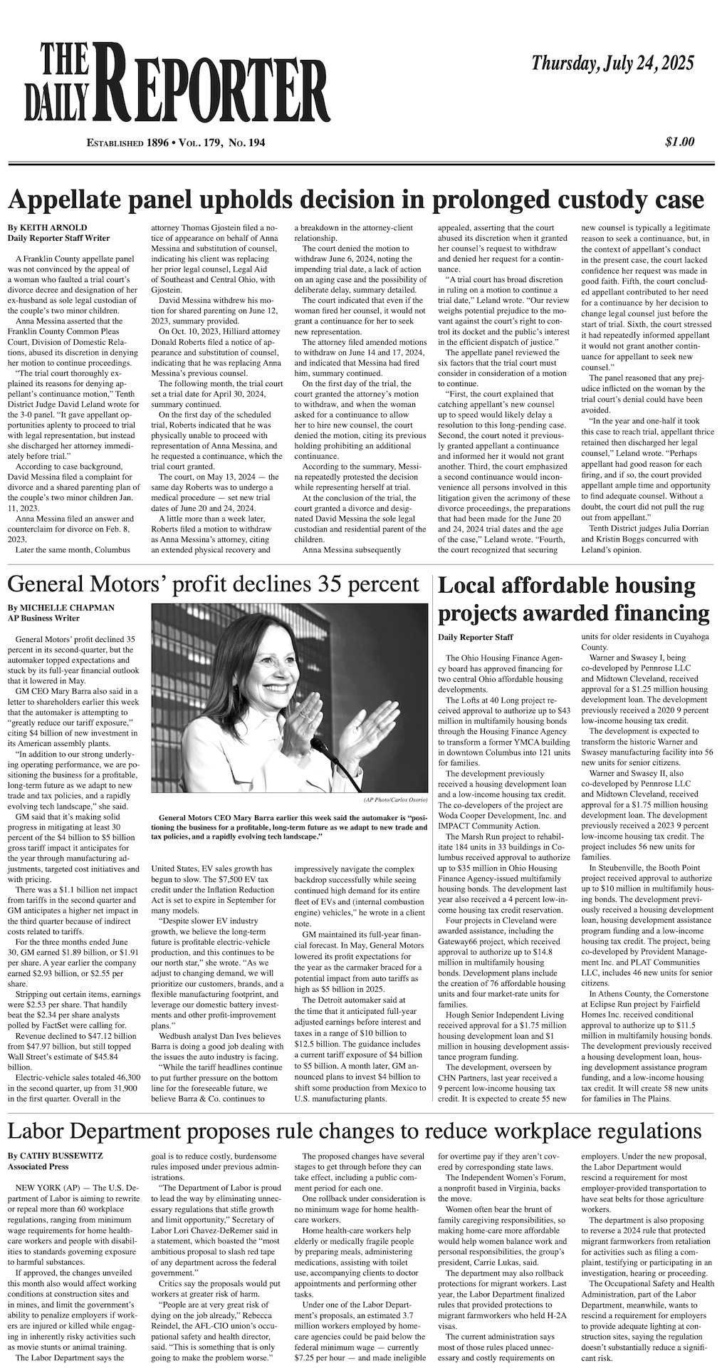 Thursday, July 24, 2025
