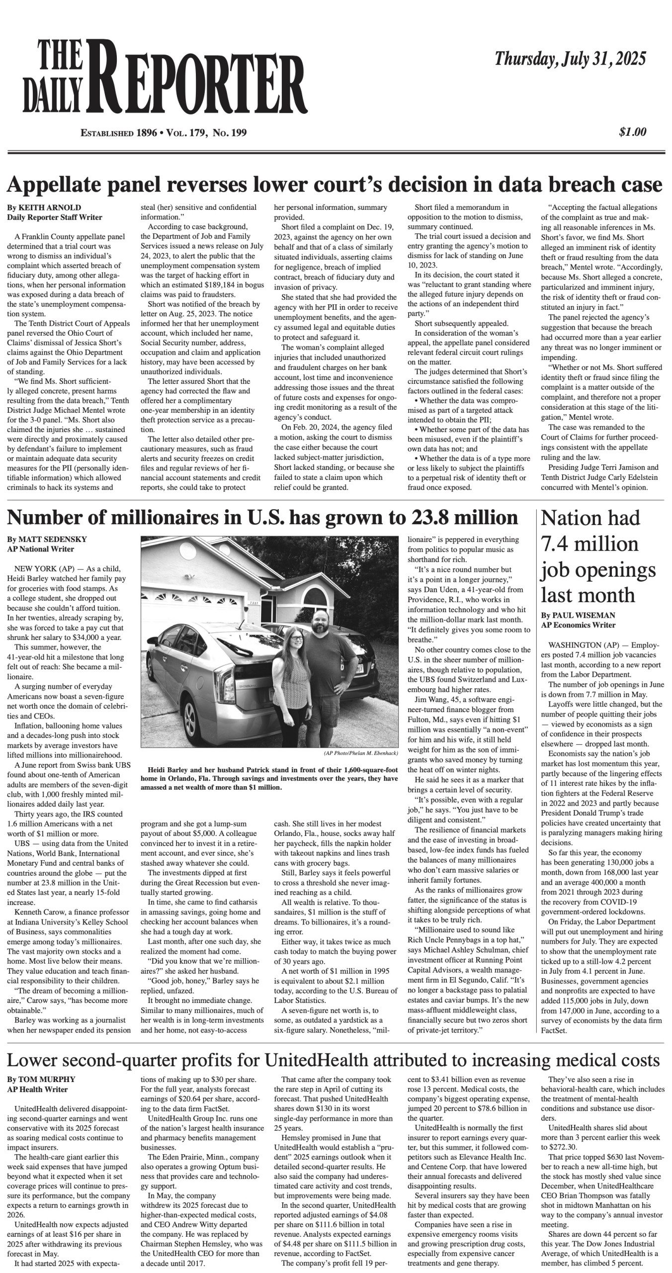 Thursday, July 31, 2025