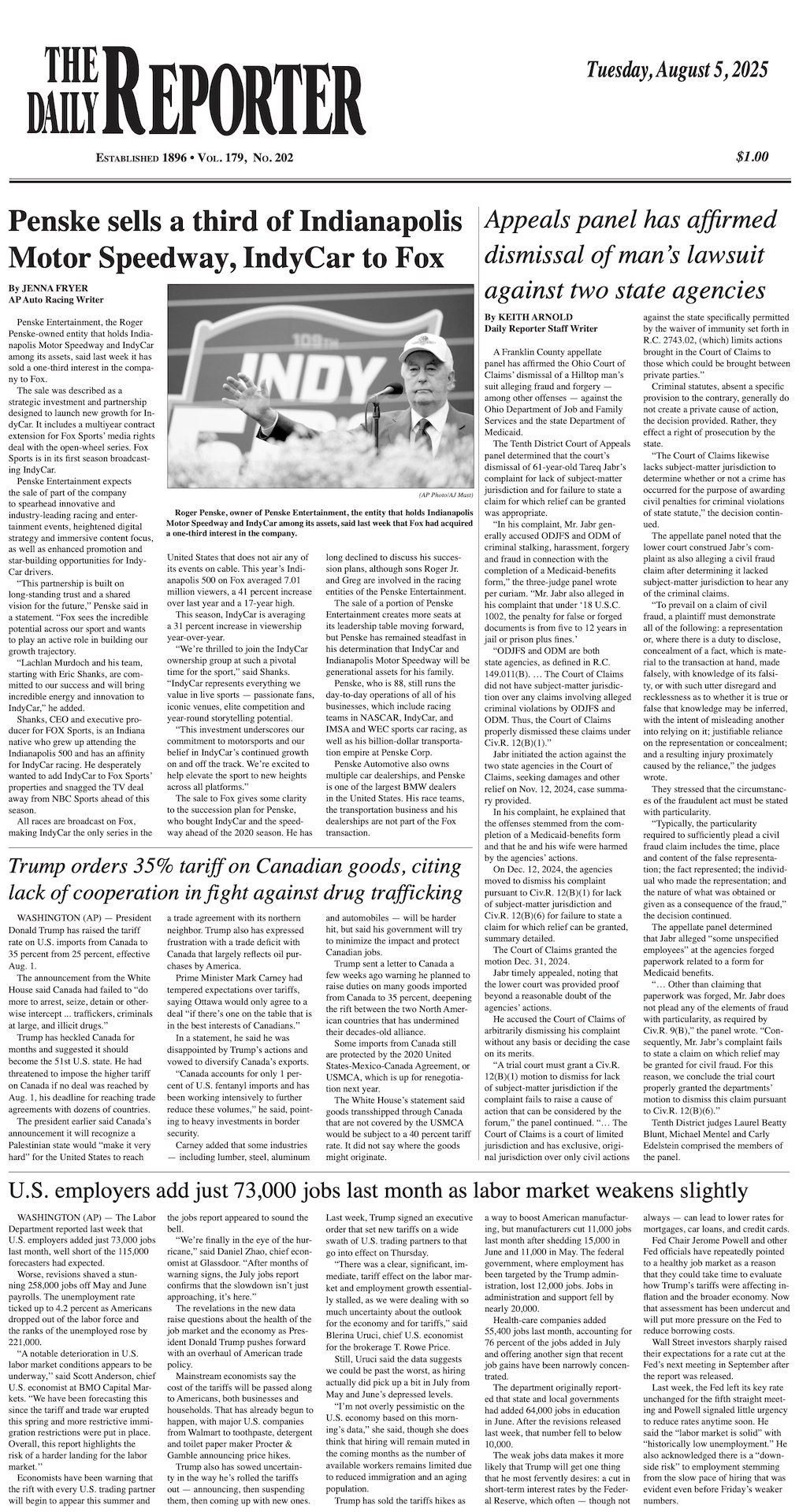 Tuesday, August 5, 2025