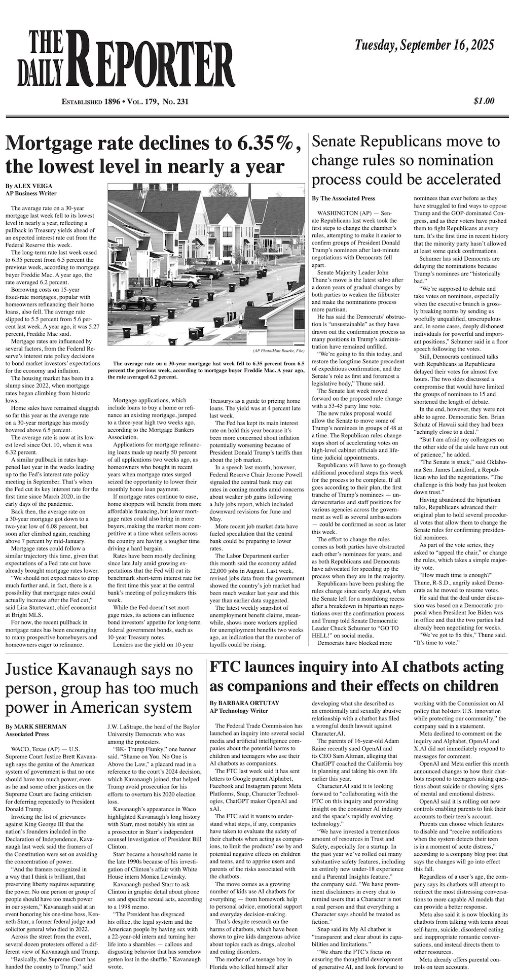 Tuesday, September 16, 2025