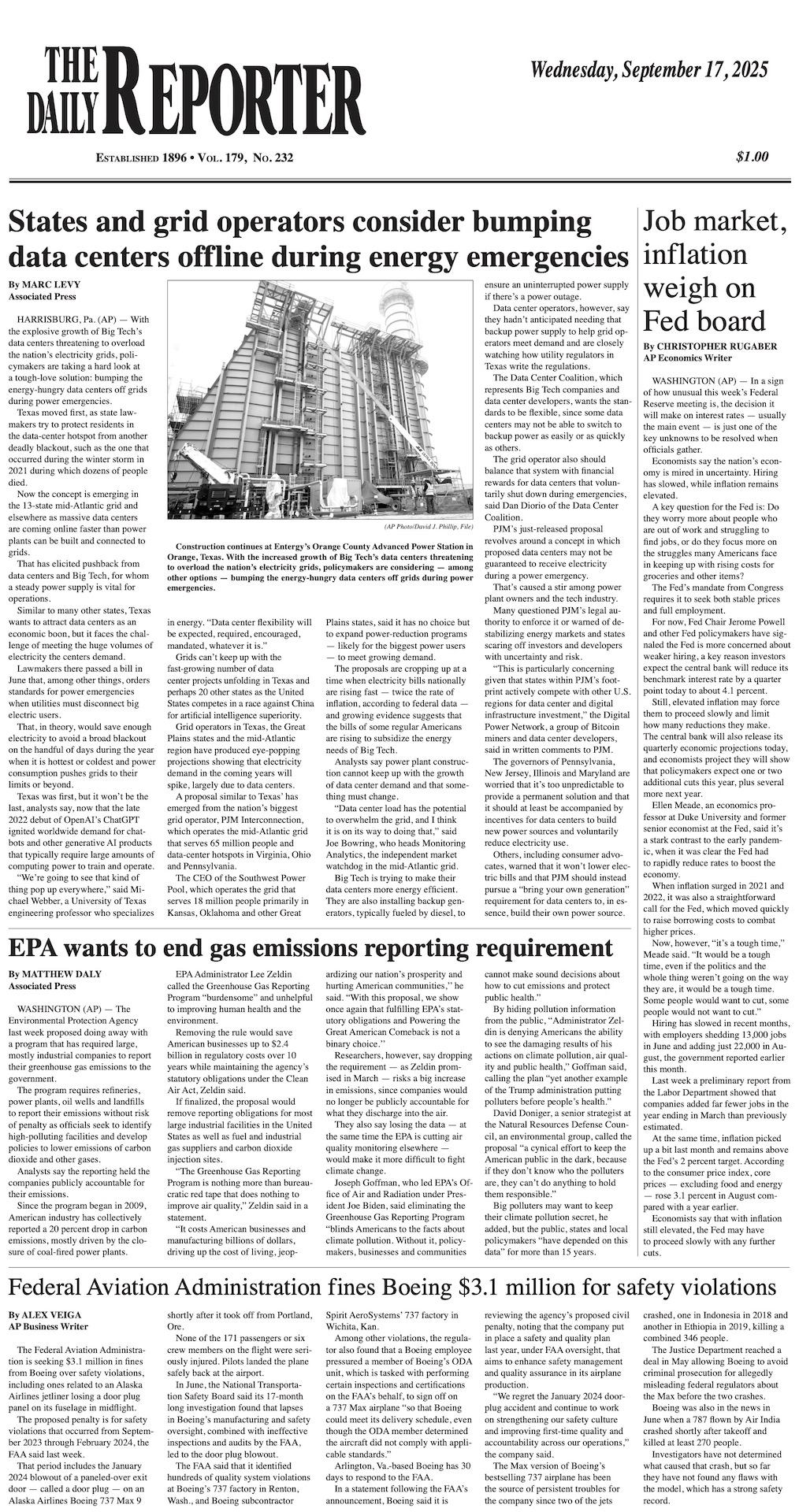 Wednesday, September 17, 2025