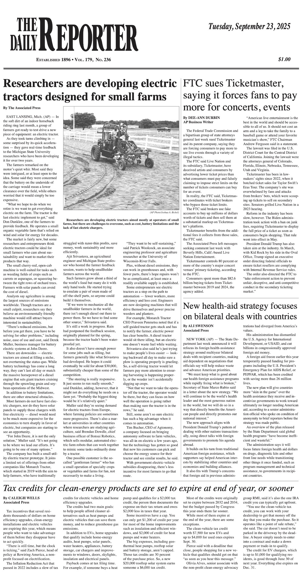 Tuesday, September 23, 2025