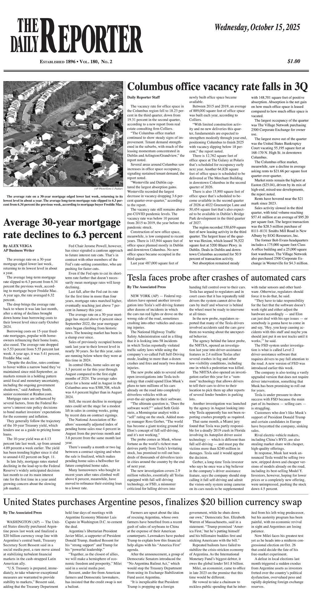 Wednesday, October 15, 2025