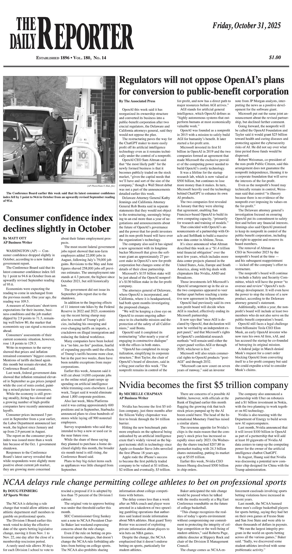 Friday, October 31, 2025