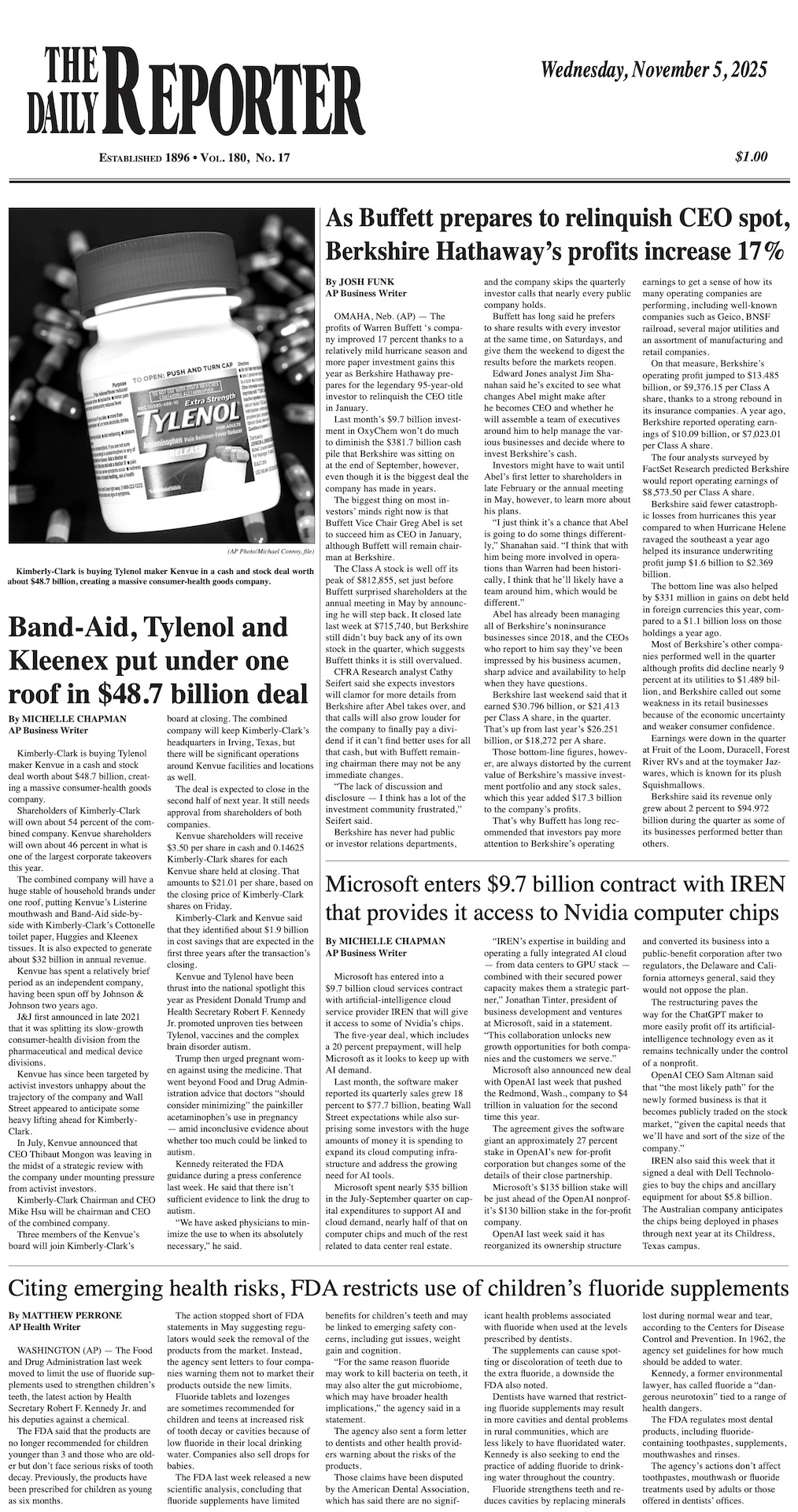 Wednesday, November 5, 2025