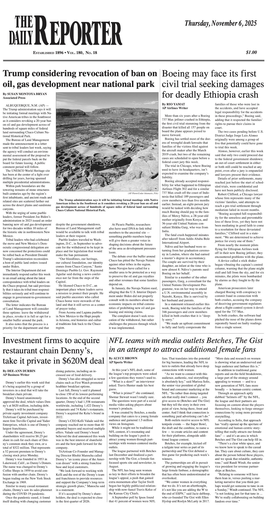 Thursday, November 6, 2025