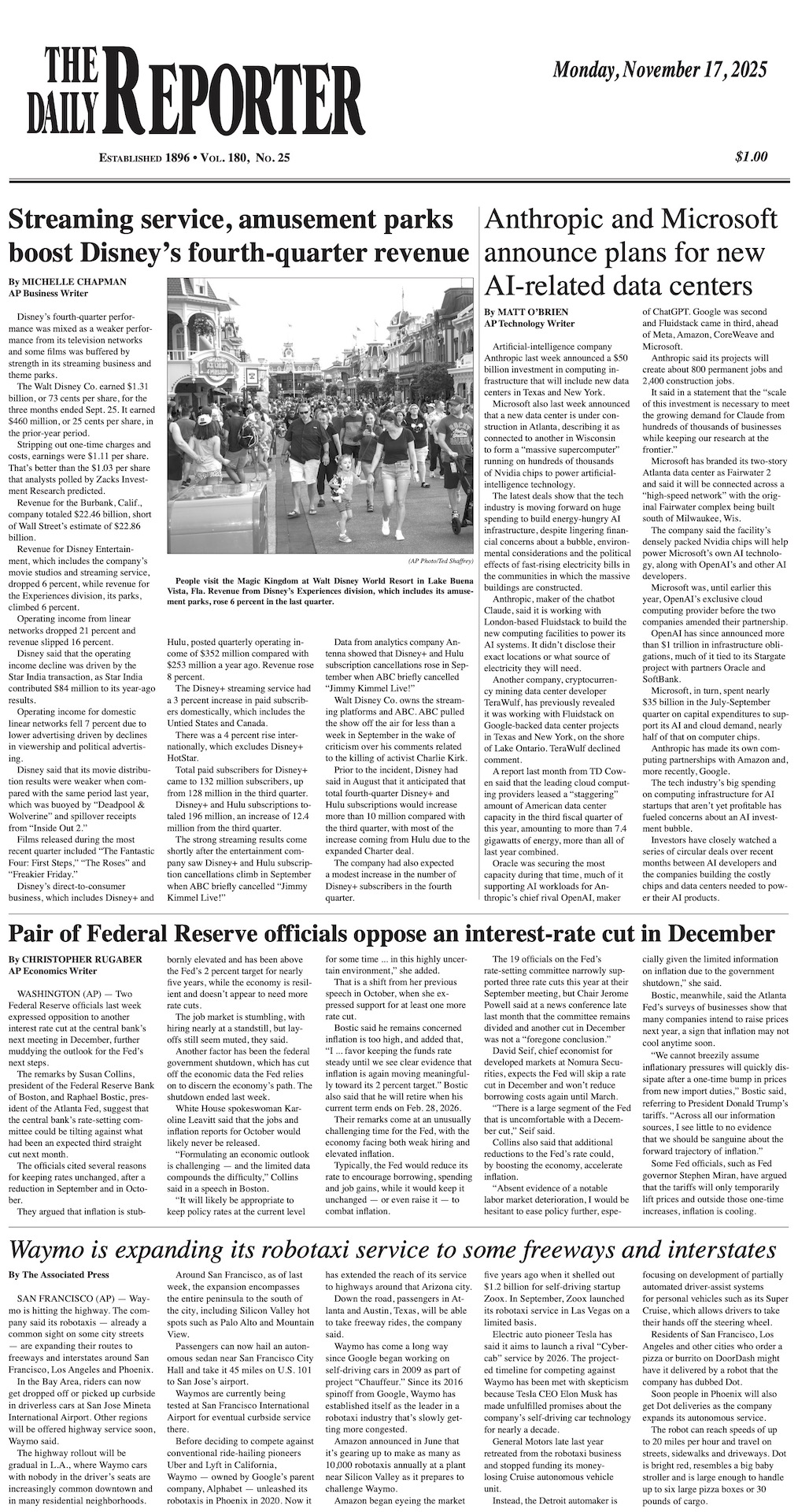 Monday, November 17, 2025