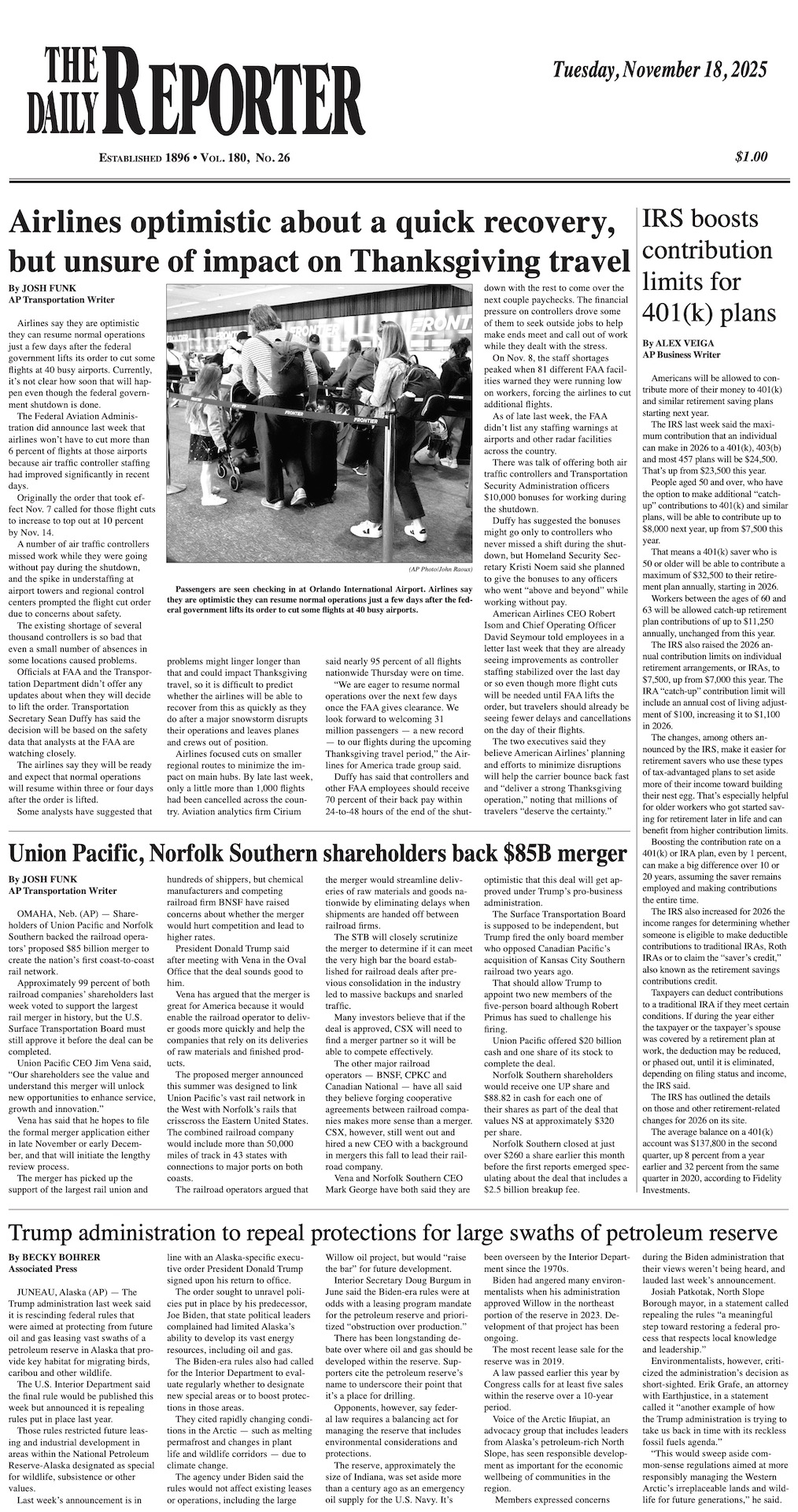 Tuesday, November 18, 2025