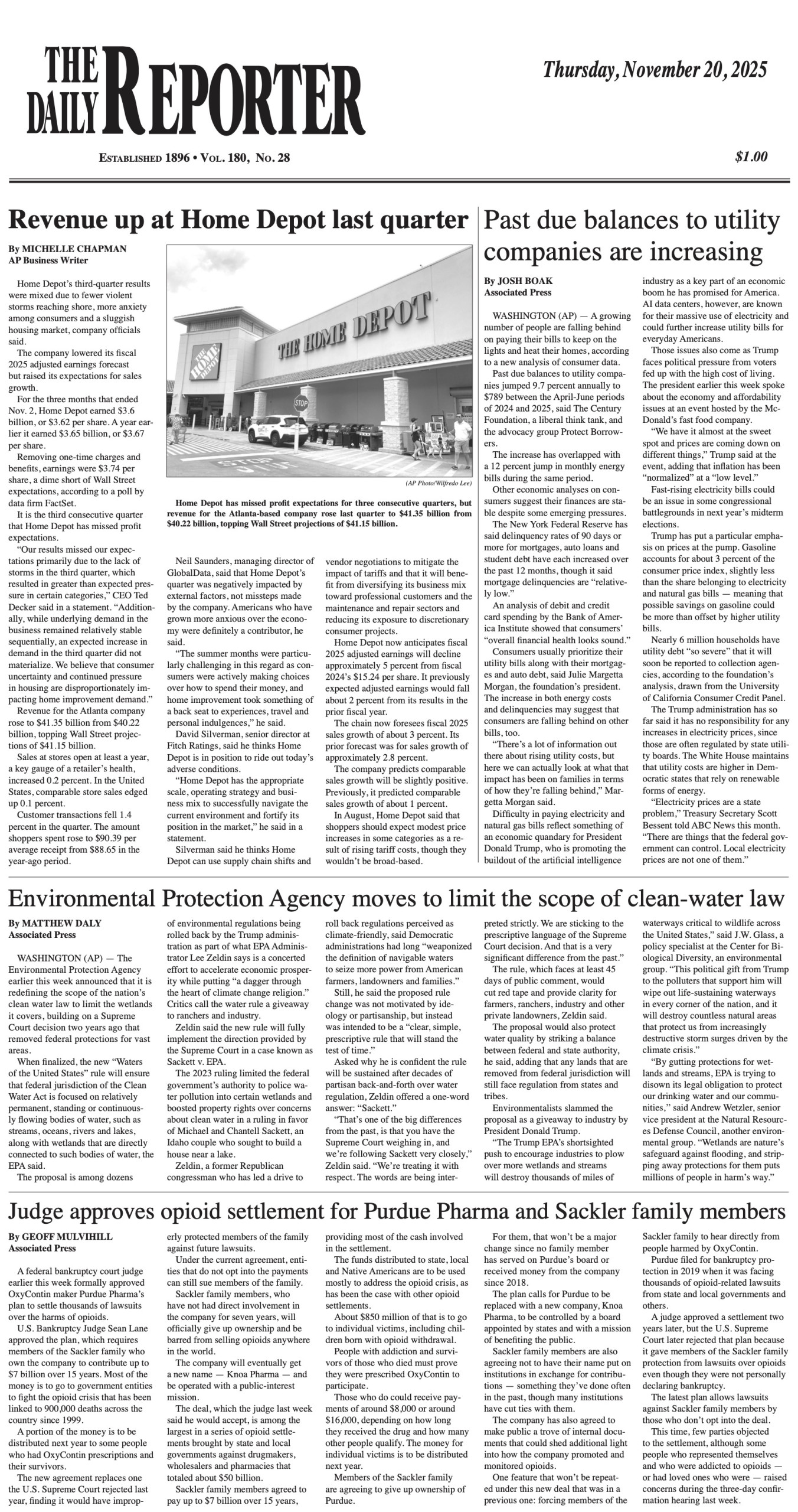 Thursday, November 20, 2025