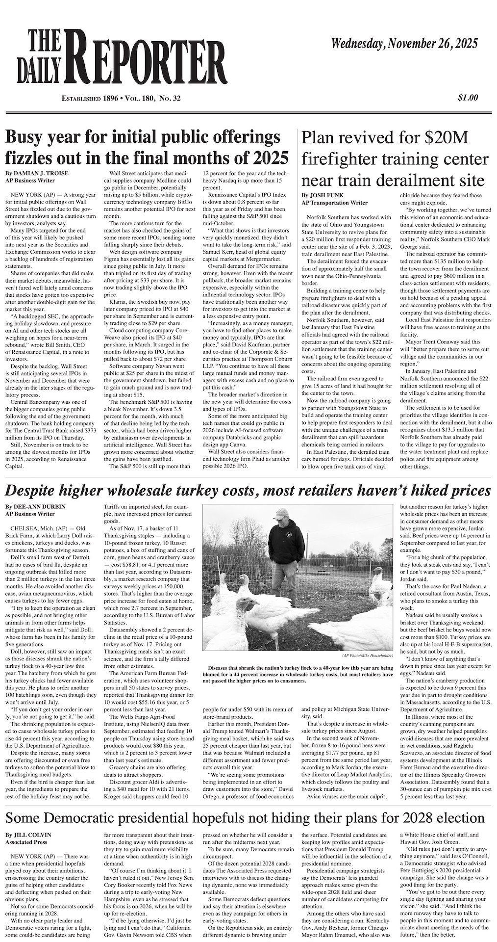 Wednesday, November 26, 2025