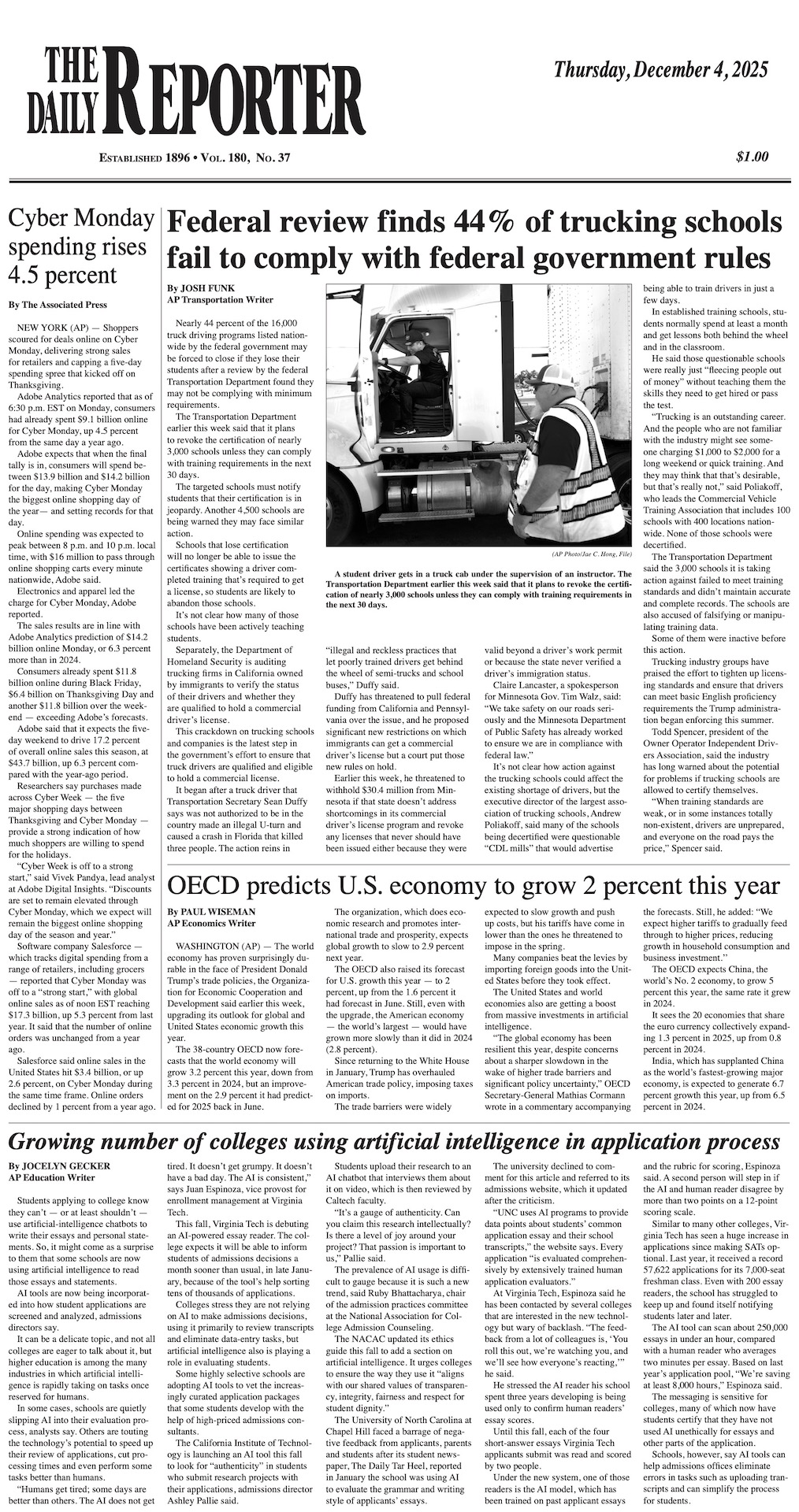 Thursday, December 4, 2025